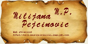 Milijana Pejčinović vizit kartica